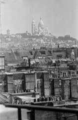 Franciaország, Párizs, látkép a Diadalívről, szemben a Montmartre-on álló Sacré Coeur-bazilika., 1967, Bojár Sándor, Fortepan #179396