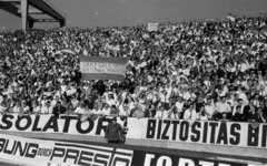 Magyarország, Népstadion, Budapest XIV., 1965. szeptember 5. Magyarország - Ausztria 3:0 (2:0) VB selejtező labdarúgó-mérkőzés., 1965, Bojár Sándor, reklám, Budapest, Fortepan #179901