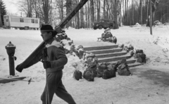 Hungary, Bánkút, Nagyvisnyó, a felvétel a sípályánál készült., 1969, Bojár Sándor, skiing, Fortepan #179925