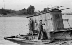 Hungary, Budapest XI., Lágymányosi öböl, horgász bódé a Kopaszi gátnál., 1966, Bojár Sándor, Budapest, Fortepan #179962