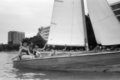 Hungary,Lake Balaton, Siófok, bal szélen a Hotel Európa., 1966, Bojár Sándor, Fortepan #180236