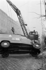 Magyarország, Budapest XII., Krisztina körút a Maros utca közelében. Közlekedési baleset a Vérmezőnél., 1967, Bojár Sándor, Budapest, Fortepan #180299