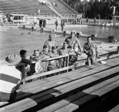 Finnország, Helsinki, XV. nyári olimpiai játékok., 1952, Bojár Sándor, medence, vízilabda, Fortepan #180388