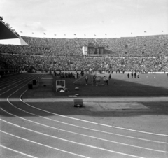 Finnország, Helsinki, XV. nyári olimpiai játékok., 1952, Bojár Sándor, képarány: négyzetes, nézőtér, stadion, sportpálya, Fortepan #180404