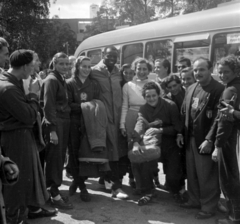 Finnország, Helsinki, XV. nyári olimpiai játékok., 1952, Bojár Sándor, képarány: négyzetes, sportoló, csoportkép, Fortepan #180420