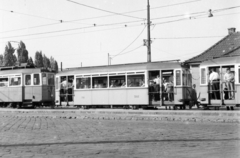 Magyarország, Budapest VIII.,Budapest IX., Nagyvárad tér., 1957, Székács András, villamos, Budapest, FVV-szervezet, Fortepan #18174