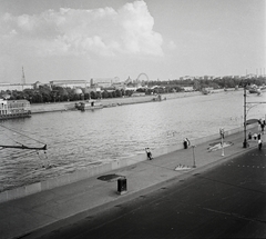 Russia, Moscow, a Moszkva folyó és a Gorkij-park a Frunze part felől nézve., 1958, Kotnyek Antal, Soviet Union, shore, Fortepan #18223