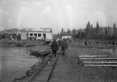 Magyarország,Balaton, Alsóörs, a kikötő és az őrház építése 1927-1930 között. Leltári jelzet: MMKM TEMGY 2019.1.1. 0397, 1930, Magyar Műszaki és Közlekedési Múzeum / BAHART Archívum, Fortepan #183261