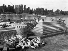 Hungary, Balatonlelle, a Strand építése. Leltári jelzet: MMKM TEMGY 2019.1.1. 0721, 1924, Magyar Műszaki és Közlekedési Múzeum / BAHART Archívum, Fortepan #183352