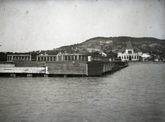 Hungary,Lake Balaton, Révfülöp, »Révfülöpi kikötő és őrház 1915 körül« Leltári jelzet: MMKM TEMGY 2019.1.1. 0874, 1915, Magyar Műszaki és Közlekedési Múzeum / BAHART Archívum, Fortepan #183400