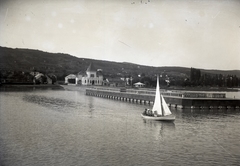 Hungary,Lake Balaton, Révfülöp, kikötő. Leltári jelzet: MMKM TEMGY 2019.1.1. 0748, 1913, Magyar Műszaki és Közlekedési Múzeum / BAHART Archívum, ship, port, view, Lake Balaton, Fortepan #183448