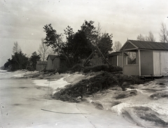 Magyarország, Balatonföldvár, »Jégkár strandkabinokban« Leltári jelzet: MMKM TEMGY 2019.1.1. 0238, 1916, Magyar Műszaki és Közlekedési Múzeum / BAHART Archívum, Fortepan #183628