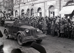 Magyarország, Budapest IX., Ferenc körút, balra a Tompa utca., 1941, Divéky István, nácizmus, Budapest, Fortepan #183804