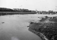 Magyarország, Szeged, a partfürdő a közúti hídról nézve., 1941, Ferencz Zoltán Zénó, Fortepan #184058