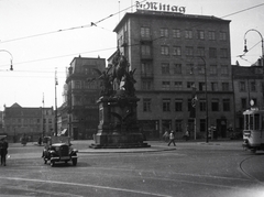 Németország, Düsseldorf, Heinrich Heine Allee (ekkor Alleestrasse), Vilmos császár emlékmű., 1938, Ferencz Zoltán Zénó, Fortepan #184072