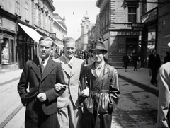 Magyarország, Pécs, Király utca a színház felől a Lyceum templom felé nézve., 1938, Ferencz Zoltán Zénó, Fortepan #184087