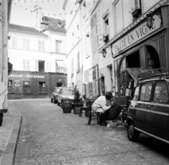 Franciaország, Párizs, Montmartre, Rue Poulbot a Rue Norvins felé nézve., 1967, Fortepan/Album036, Fortepan #184333