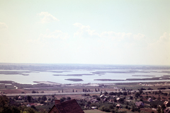 Hungary, Venice, a Velencei-tó a Bence-hegyi kilátóból nézve., 1973, Inkey Tibor, colorful, lookout, Fortepan #184842