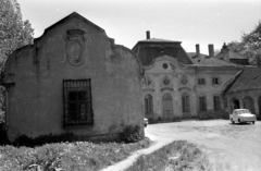 Hungary, Rábasebes, Széchenyi utca, Széchenyi-kastély., 1978, Kende János, castle, number plate, Fortepan #184990