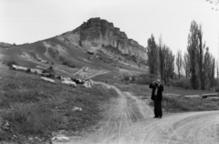 Ukrajna,Krim félsziget, Belaja Szkala, a Fehér-sziklák a falu mellett., 1975, Kende János, Szovjetunió, Fortepan #185199