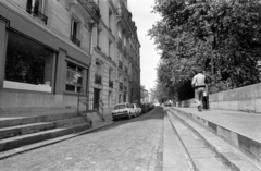 France, Paris, Szent Lajos-sziget, Quai de Bourbon az Île de la Cité felé nézve., 1976, Kende János, Fortepan #185285