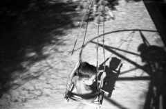 1960, Kende János, shadow, swing, boy, Fortepan #185349