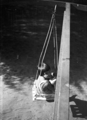 1960, Kende János, plan view, swing, girl, Fortepan #185350