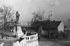 Magyarország, Budapest I., Hunyadi János szobra a Halászbástya alatt., 1957, Tóth Tibor, Budapest, Hunyadi János-ábrázolás, Fortepan #185667