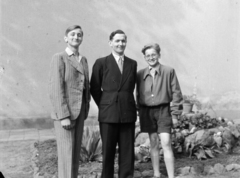 1957, Kádár József, shorts, boys, suit, Fortepan #185732