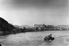 Hungary, Budapest I., kilátás a Szabadság hídról a Tabán és a budai Vár felé., 1957, Kádár József, Budapest, picture, Fortepan #185750