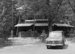 Hungary,Lake Balaton, Tihany, Gödrös., 1960, Kádár József, buffet, rest area, number plate, Fortepan #185835