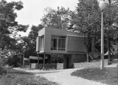 Hungary,Lake Balaton, Tihany, Motel., 1960, Kádár József, modern architecture, flat roof, Fortepan #185839