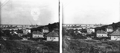 Hungary, Budapest II., Szeréna út, kilátás a Belváros felé, középen Kavics utcai házak., 1933, Kárpáti György Mór, stereophoto, Budapest, Fortepan #186021