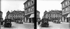 Ausztria, Bécsújhely, Hauptplatz, szemben a Városháza., 1930, Kárpáti György Mór, sztereófotó, Fortepan #186039