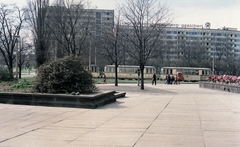 Németország, Drezda, Marienstrasse a Dr.-Külz-Ring felől nézve., 1982, Gulyás Zsuzsa, színes, NDK, villamos, Multicar-márka, Fortepan #186406