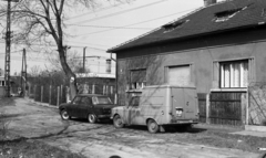 Magyarország, Budapest XX., Köztemető utca az Előd utca felé nézve., 1981, Gulyás Zsuzsa, Budapest, IZS 2715, rendszám, Skoda 100, IZS-márka, Fortepan #186512