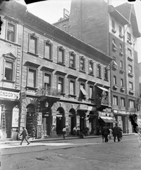 Hungary, Budapest VII., Klauzál utca., 1917, Fortepan, sign-board, street view, genre painting, hairdresser, Budapest, Fortepan #18667