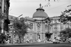 Hungary, Budapest XIII., Szent István körút, szemben a Vígszínház, balra a Pannónia utca, jobbra a Ditrói Mór utca., 1965, Fortepan/Album037, Budapest, rails, Fortepan #186736