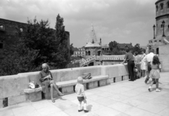 Hungary, Halászbástya, Budapest I., balra az egykori jezsuita kollégium romos épülete., 1965, Fortepan/Album037, Budapest, Fortepan #186777