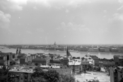 Hungary, Budapest I., kilátás a Halászbástyáról a Víziváros és a Parlament felé., 1966, Fortepan/Album037, Budapest, picture, Fortepan #186778