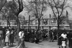 Magyarország, Városliget,Budapesti Helyiipari Vásár, Budapest XIV., 1955, Fortepan/Album038, Budapest, látogatók, vásár, Fortepan #186834