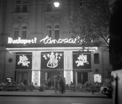 Magyarország, Budapest VI., Nagymező utca, Budapest Táncpalota (Moulin Rouge)., 1962, Kotnyek Antal, színházművészet, Budapest, Fortepan #18695