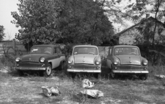 A kép forrását kérjük így adja meg: Fortepan / Budapest Főváros Levéltára. Levéltári jelzet: HU.BFL.XV.19.c.10, 1965, Budapest Főváros Levéltára / BRFK helyszínelési fényképei, BRFK Hivatala Bűnügyi Technikai Osztály, hárman, Moszkvics-márka, Moszkvics 407, Fortepan #187122