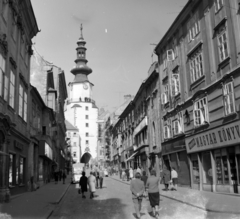 Szlovákia, Pozsony, Mihály utca a Mihály-kapu felé nézve., 1962, Fortepan/Album018, Csehszlovákia, Fortepan #187372