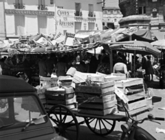 Franciaország, Montpellier, Place Alexander Laissac a Rue de l'Ancieme Poste felé nézve., 1961, Fortepan/Album018, piac, Fortepan #187416