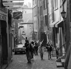 Svájc, Genf, Rue Chausse-Coq, a Rue Saint-Léger felé nézve., 1986, Szalay Béla, Fortepan #187607