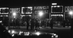 Bulgaria, Varna, a Budapest Cirkusz vendégszereplése., 1969, Urbán Tamás, neon sign, night, Fortepan #18772