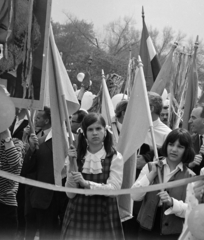 Magyarország, Budapest XIV., Ötvenhatosok tere (Felvonulási tér), május 1-i felvonulás., 1969, Szalay Béla, Budapest, Fortepan #187767