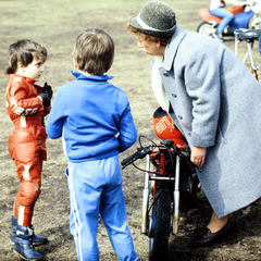 Magyarország, Budapest XIV., Csömöri út 19., Zuglói Ifjúsági Sporttelep, Talmácsi Gábor, később világbajnok motorversenyző., 1986, Szalay Béla, Budapest, Fortepan #187910