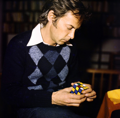 Magyarország, Rubik Ernő, a Rubik-kocka / bűvös kocka feltalálója., 1980, Szalay Béla, színes, Fortepan #188044